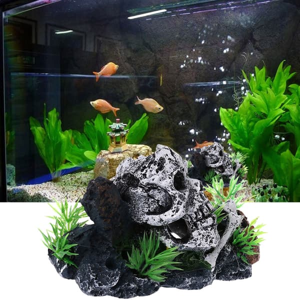 Akvarium harpiksdekorationer Betta gemmested hule til eremitkrebs Guppy små fisk