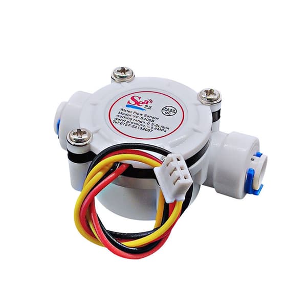 2 punkter PE-rør vandstrømssensor Hall-flowmeter G 1/4\" hurtig tilslutning