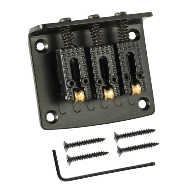 3-strengs sigarboks gitabro, elektrisk gitabro tailpiece topplast fast hardtail-sadel sigarboks gitardeler