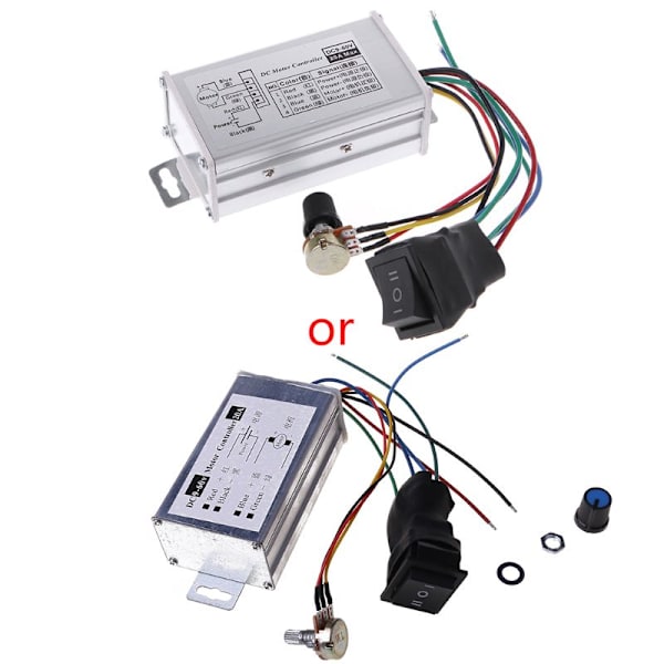 för DC 12V 24V 36V 48V Mjukstart Reversibel Motorvarvtalsreglering PWM-styrenhet P
