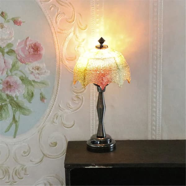 Miniatyr Bordlampe Modell Dukkehus Tilbehør Rollespill Møbler
