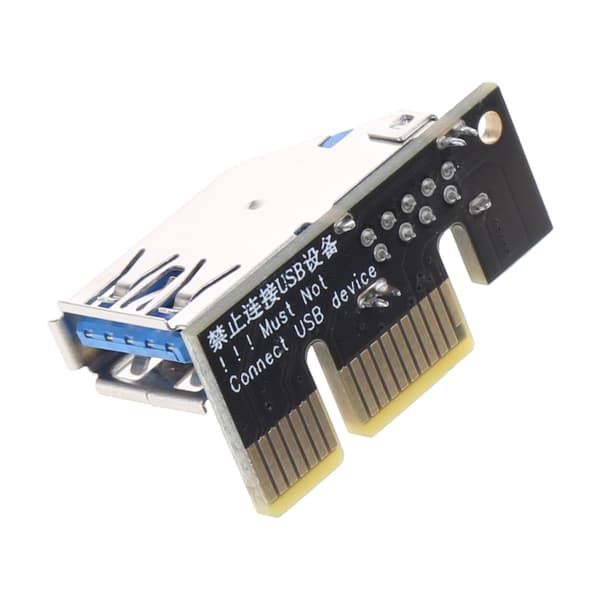 PCI-E USB SATA Adapter, PCI-E X1 til PCI-E X4 Konverteringskort Riser Kabel