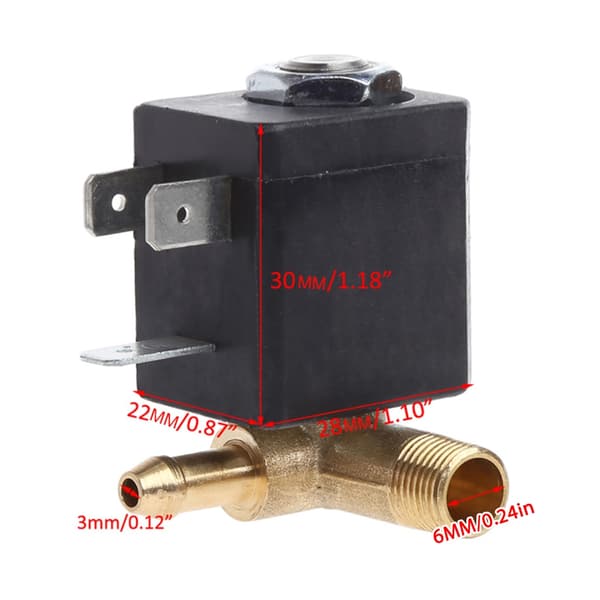 Kanyl N/C AC 230V G1/8\" Mässing Ångluftgenerator Vattenmagnetventil för Ventil Cof