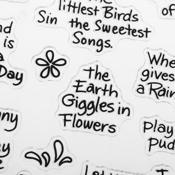 Välsignelse Transparenta Silikonstämplar för DIY Scrapbooking Dagboksutsmyckningar