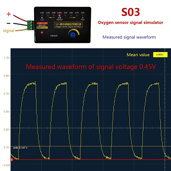 Syresensorsimulator Stödjer Fyrtrådssensorer Exakt Justering Diagnostik