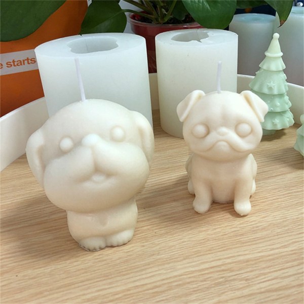 Bulldogformad form Ljus Mould Creative Candle Making Heminredning Mould Chokladform