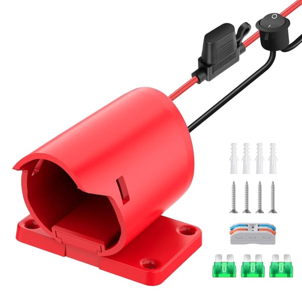 14AWG Hjulbatteriadapter for 12V Dock Strømkontakt Målerstrøm