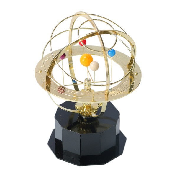 Solsystemet Planet Perpetual Motion Bordsskiva Ornament Rotation Swing Globe Toy