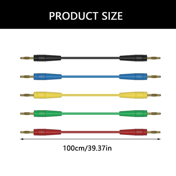 2 mm han til han bananstik testledning fleksibelt stærkt kabel til instrument