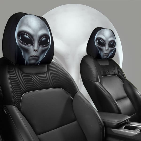 Bilbarnstolsöverdrag Alien Ansiktsuttryck Snabb Installation Nackstödsöverdrag