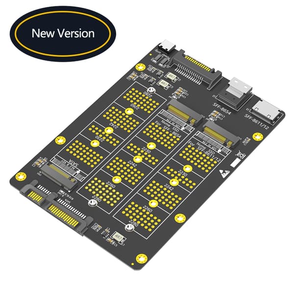 Tehokas Solid Disk - SFF-8611/8612 SFF-8654 -siirtokorttiadapteri