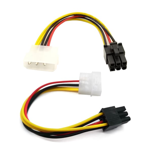 4-benet til 6-benet PCI-Express PCIE grafikkort strømadapter konverterkabel