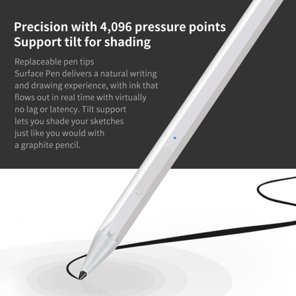 Stylus Pen Tab P11 Pro TB J706F Tablet Pen Uppladdningsbar med 3 spetsar för Lenovo Xiaoxin Pad Pro / P11 11,5" aluminiumlegering Silver