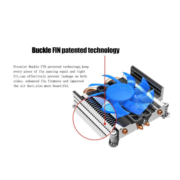 S85 2 Heatpipe Ultra Thin PWM Fläkt för HTPC 1U Mini PC Kylfläkt för Socket LGA1200 115x CPU Kylare Fläkt Low Profile