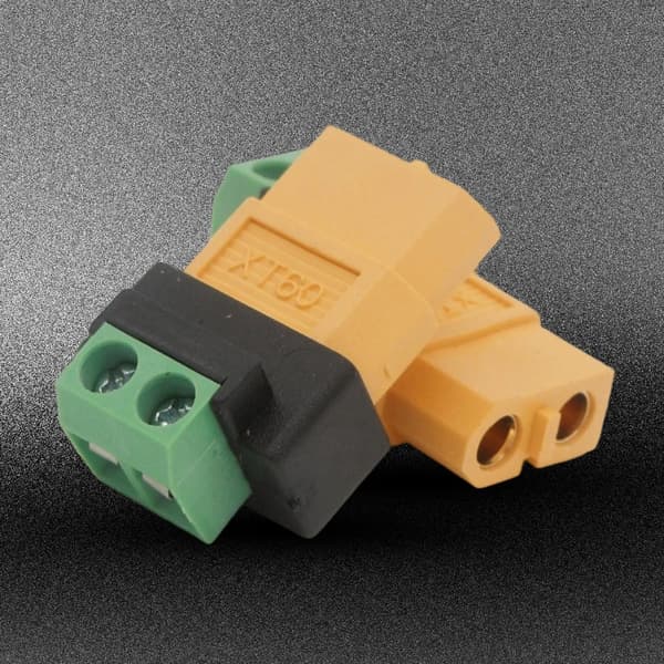 XT60 til 2-pinners adapter solcellepanel UAV ladekontakt hode 10A kapasitet