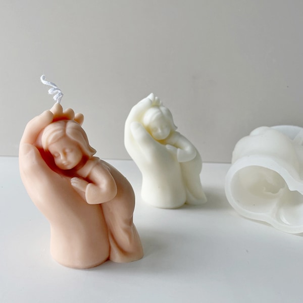 Mors hand molds för ljustillverkning 3D sexiga kvinnliga mould Silikon Hartsgjutning Form Aromaterapihantverk