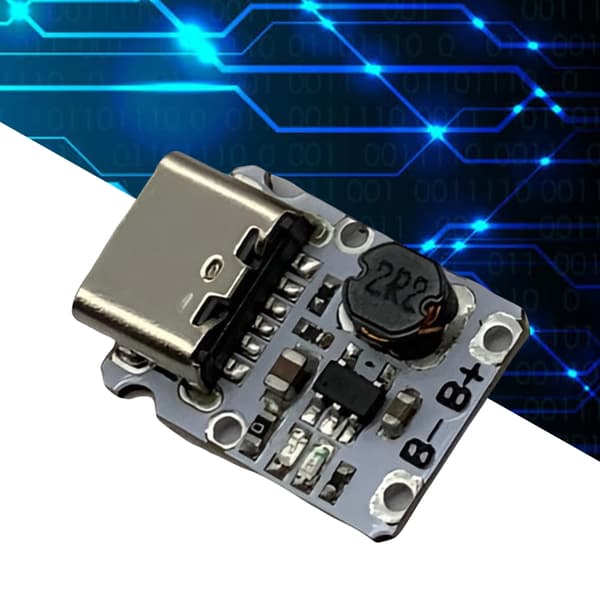 5V 2A Typ C USB Laddnings- och Urladdningskort Dubbelriktat för 18650 Batteri