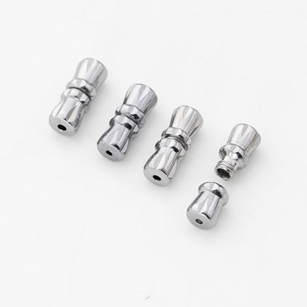 10 stycken fatskruvspännen 4,33 tum Längd Silverfärg Skruv Twist Spänne För DIY-halsband Armband Smyckenstillverkning