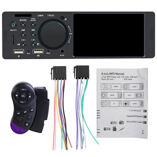 Autostereo Yksittäinen Din MP5 Soitin Autoradio Vastaanotin