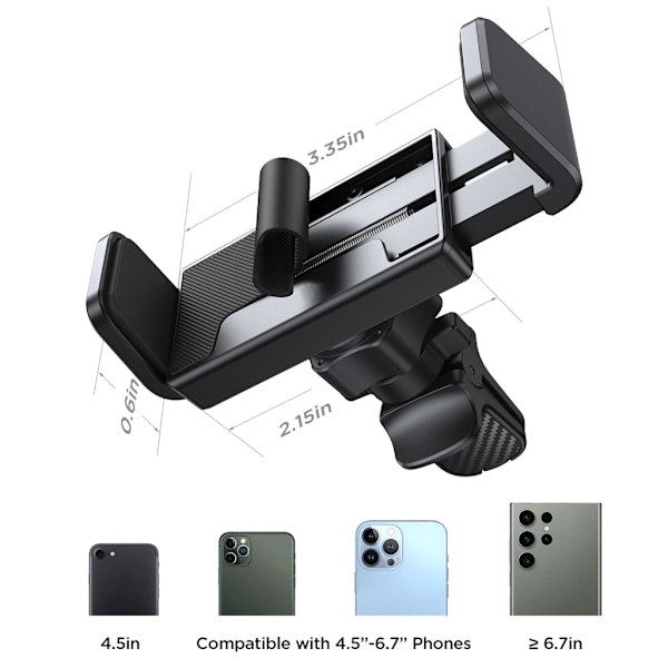 Bil Luftventil Holder Beslag GravityCradle Universal Til Mobiltelefon