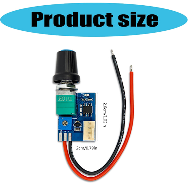 12V 4-pin PWM Køleventilator Kontrollermodul Inkluderer ABS Design
