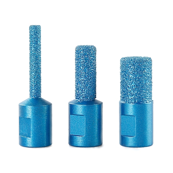 Paket med 3 100 Vinkelslip Sliphuvud Slitstarka Spetsar för Marmor, Granit och Kvartsbänkskivor 6/10/15mm Diameter