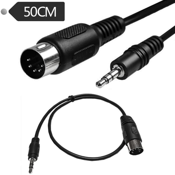 3,5 mm TRS han til 5-pin DIN kabeladapterledning til lydenheder