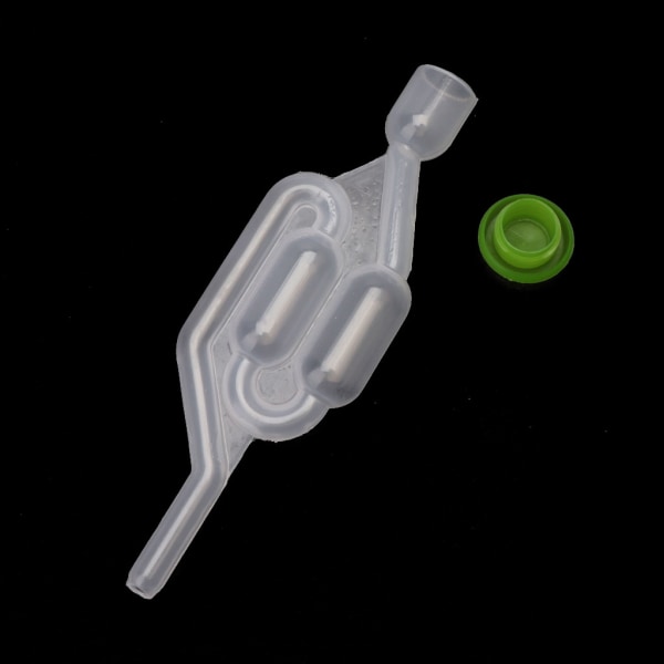 5 st plast jäsande luftslussar Twin Bubble S-typer Vinluftsluss för vintillverkning Ölbryggningsglas Carboy jäsning