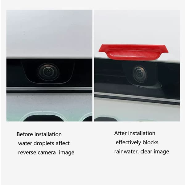 Problemfri bil ryggekamera beskyttelse ABS-materiale Hurtig snap-installasjon Red