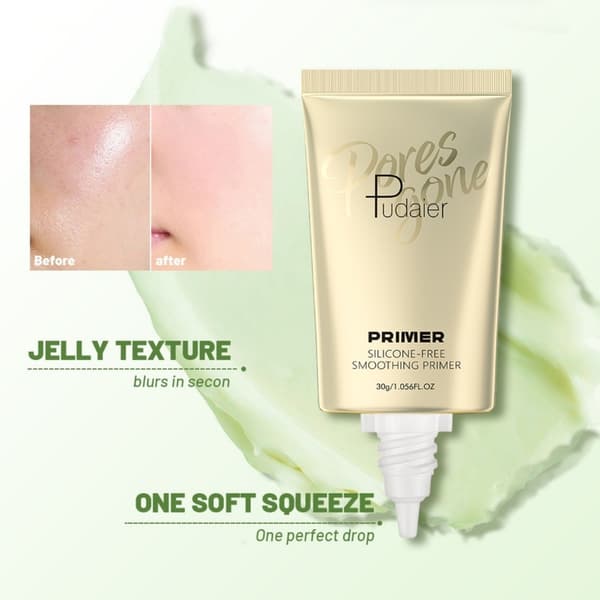Åndbar Jelly Face Primer til Shine Control Hud Perfekt Makeup Vedhæftning