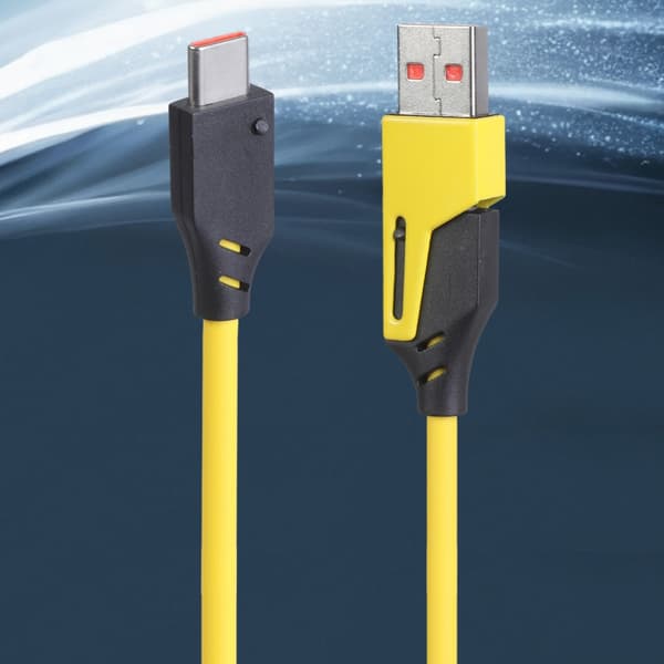 Rask Type C+USB til Type C Uttrekkbar Data Synkroniseringskabel Ledning 65W Lading