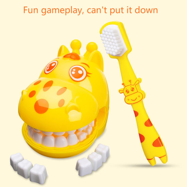 Form leksak för med girafftänder form & tandborste Realistiskt låtsas för lek leksak Barn & toddler Pedagogisk Teachi