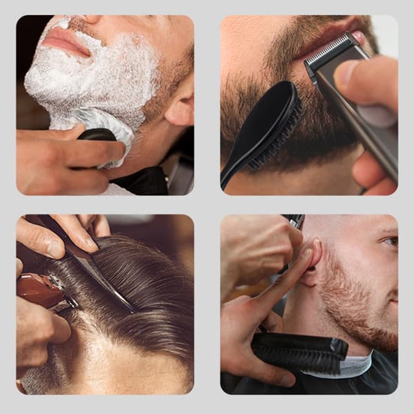 4 dele plejetilbehør hårbørste til mænds professionelle hårstyling