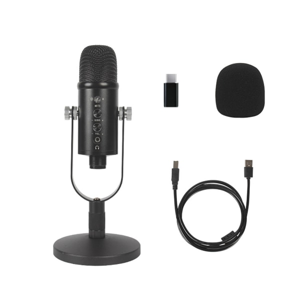 Opgrader Professionelt USB Mikrofon Sæt 20Khz16Bit PC Gaming Mikrofon til Optagelse Gaming Sang Type C Konverter