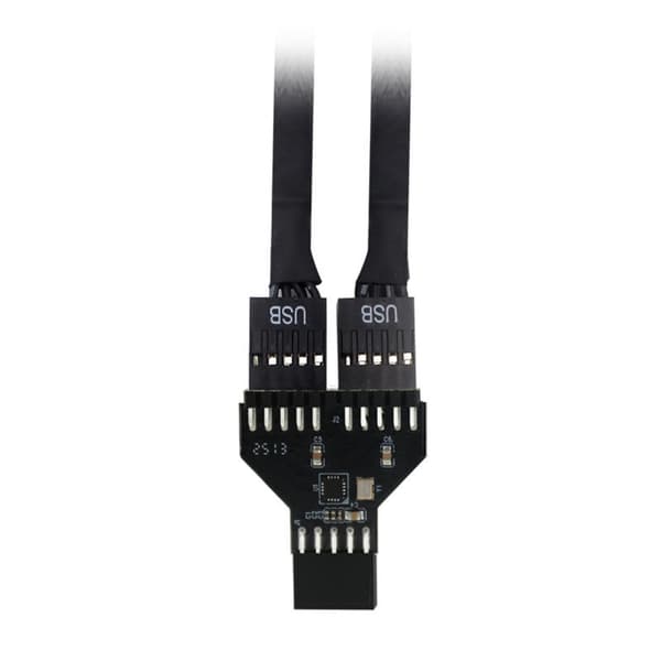 Skærmet USB2.0 Header Splitter Dobbelt Interface Design Til PC Builds