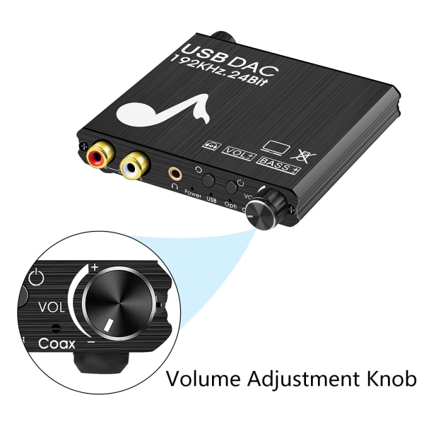 1Ställ in Digital till Analog Audio Converter Composite CVBS AV till HDMI-kompatibel videoljudadapter med USB laddningskabel