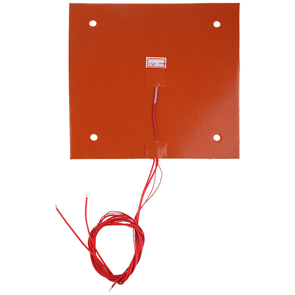 3D-skrivare Silikon Värmeplatta 230x230mm Värmeplatta Matta 24V 200W Skrivare Uppvärmd Bädd med Skruvhål Ersättning