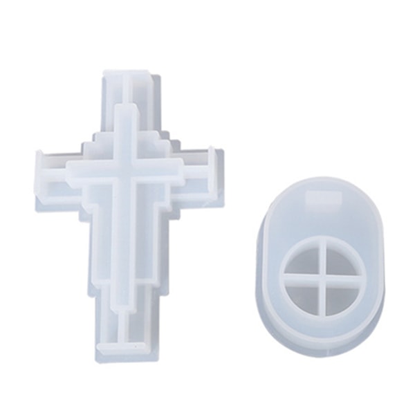 Unik Kors Ljusstake Formar för Resin Epoxi Gjutform för DIY Ljusstake Smyckesbricka Bröllop Hem Bord De