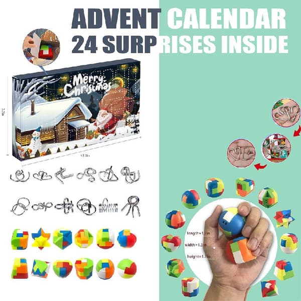 Jul Adventskalender Leksak Presentförpackning Julleksaker för barn närvarande null - B