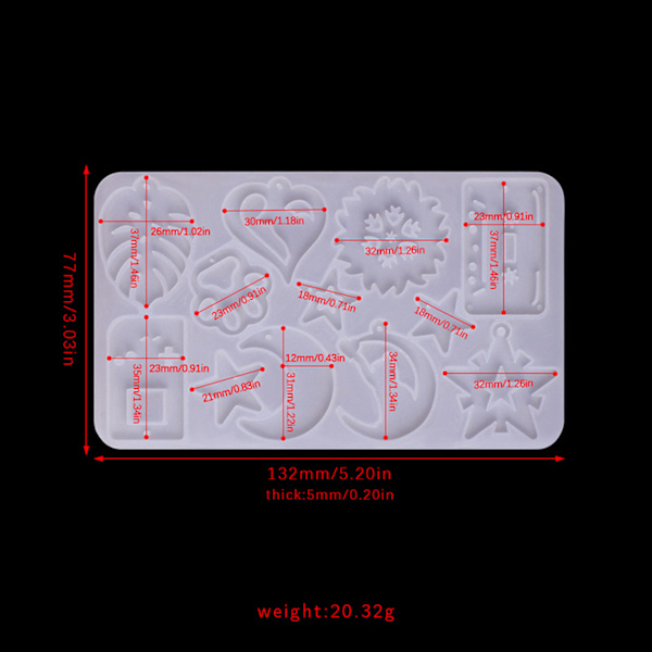 Örhängen Molds Smycken Form DIY Craft Mould för DIY Craft Supplies null - A