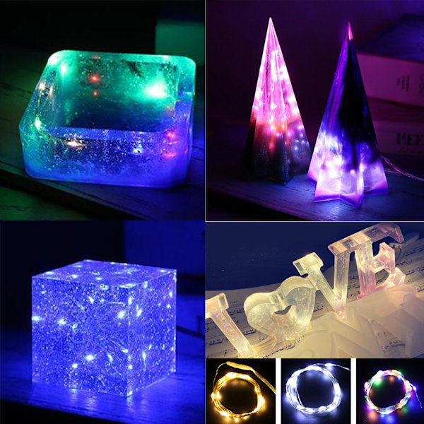 Vattentät Garland Fairy String Lamp Silver Wire Nattljus USB driven för 3m C