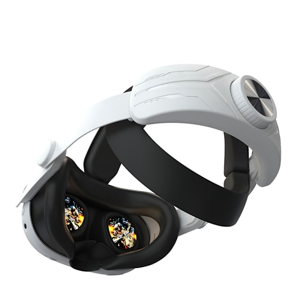 Justerbart huvudband för Quest3 Bekvämt VirtualReality-glasögon Huvudband Ergonomisk design för spelupplevelse Pure white