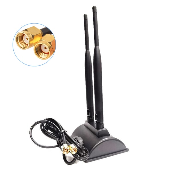 5G Dual Band WiFi-antenn High Gain 6DBi Omni Directional RP-SMA-kontaktkontakt med magnetisk bas för trådlös router