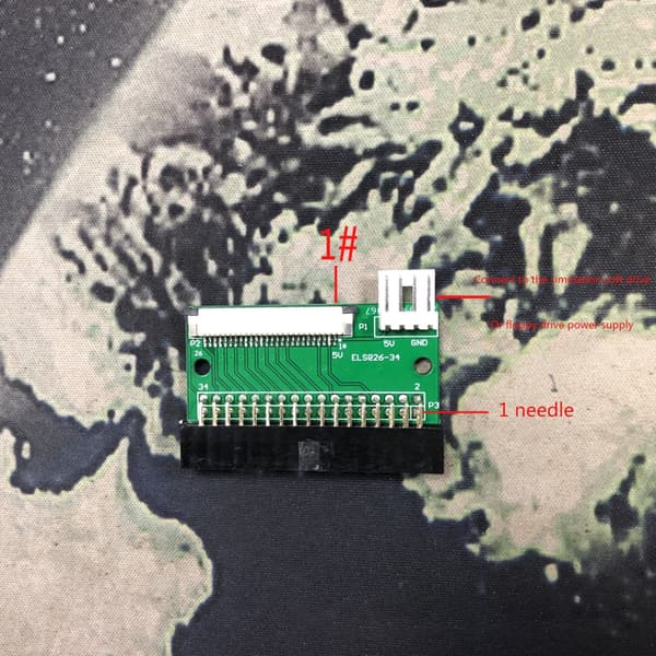 34-bens diskettedrevsgrænseflade til 26-bens FFC FPC-adapter PCB-kort FFC FPC-stik