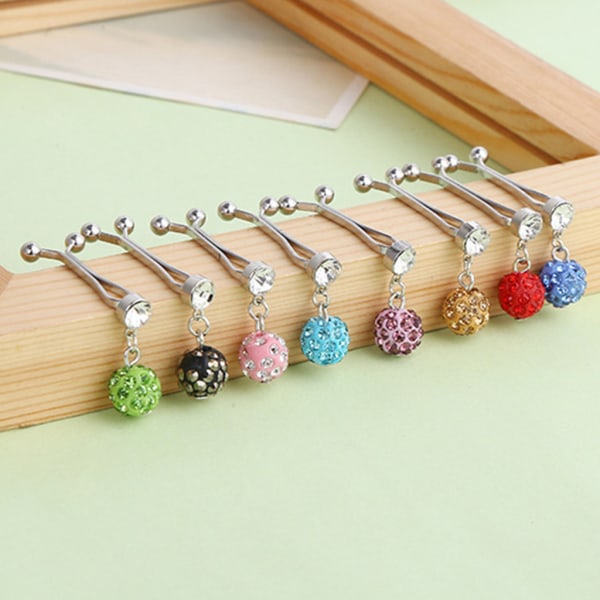 12st för Rhinestone Ball Hänge Muslim Hijab Scarf U Clips Headscarf Brosch Pi