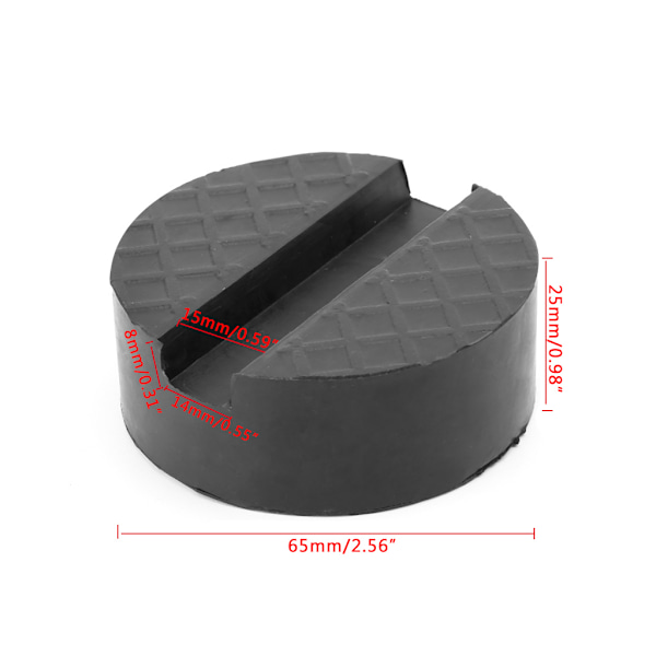 Black Car Jack Rubber Pad Anti-slip Rail Protector Support Block Heavy Duty För