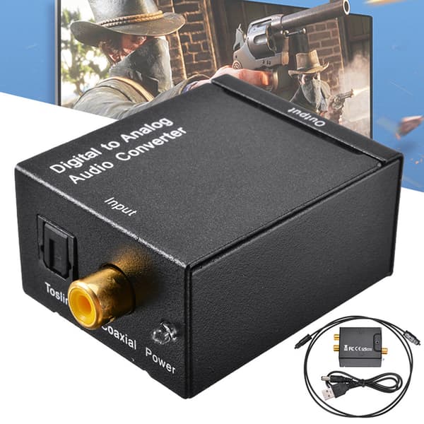 Optisk Fiber Toslink Koaksial Signal til RCA R/L Audio Dekoder Enkel å Bruke