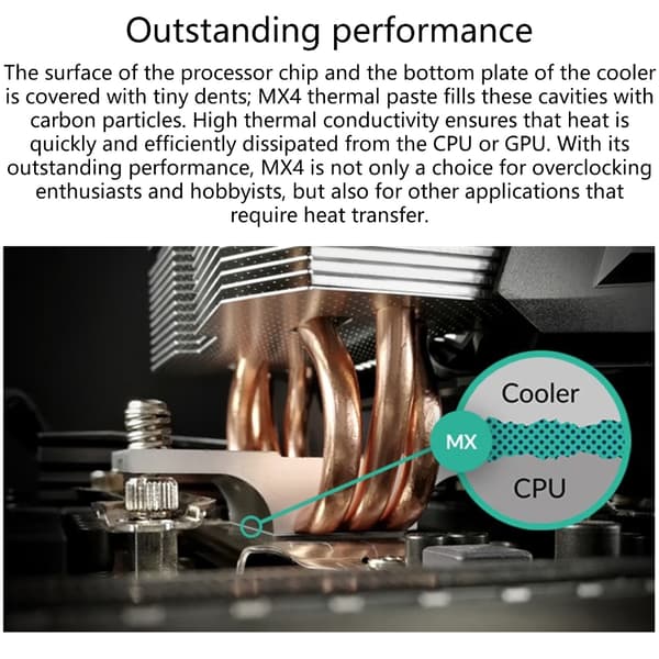 4g silikon termisk pasta for CPU GPU skriver datamaskin kjøleribbe MX-4