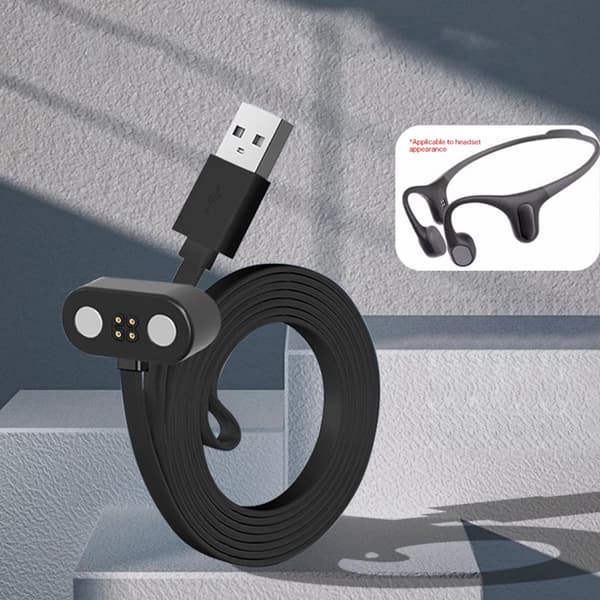 Lett magnetisk ladekabel 4-pinners plugg for Mojawa RunPlus hodetelefoner