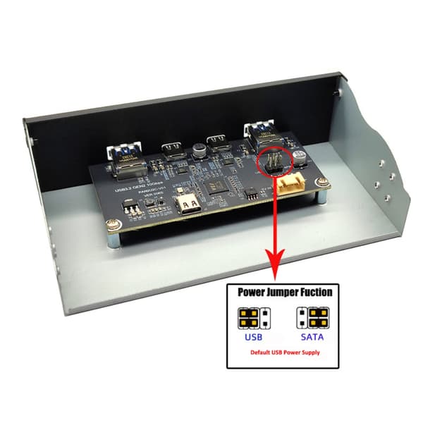 USB3.2 Frontpanel Hub To Eksterne Usb3.0 Porter Solid Metallkonstruksjon